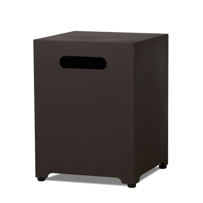 Real Flame propane tank cover dark bronze handle detail