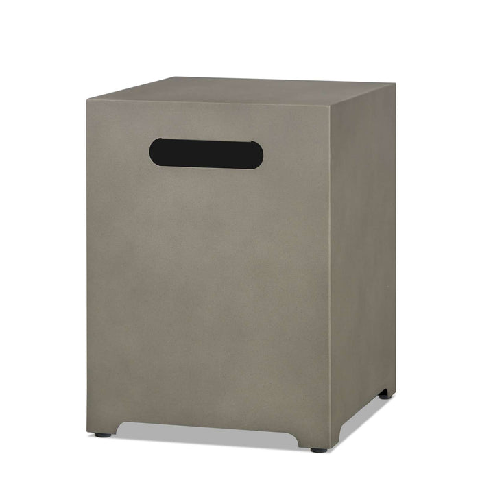 Real Flame propane tank cover mist gray handle detail