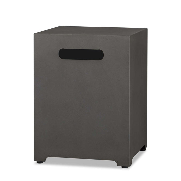 Real Flame propane tank cover weathered slate handle detail