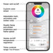 Real Flame Smart Tech App infographic showing Bluetooth control features for the Malie electric fireplace