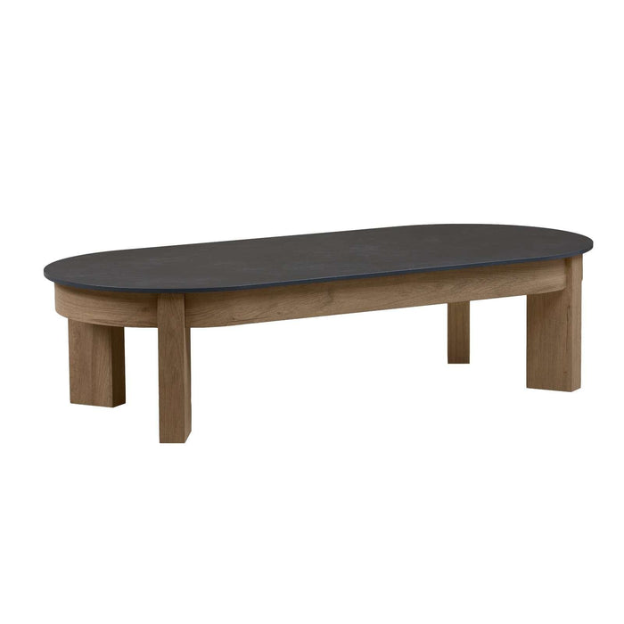 Real Flame Stratton 55 inch outdoor coffee table sintered stone top main view