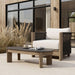 Real Flame Stratton outdoor coffee table lifestyle alternate angle patio setting