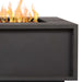 Real Flame Vance C580LP fire table detail MGO weathered slate finish close up