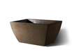 Slick Rock Square Rectangle 48 in. rectangular concrete planter in umber brown