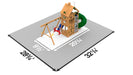 Top-down view showing layout and space dimensions for the Playstar Ridgeline Gold backyard playset.