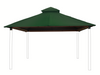 Riverstone ACACIA Gazebo Roof Framing and Mounting Kit featuring green OutDURA canopy with reinforced metal roof supports.
