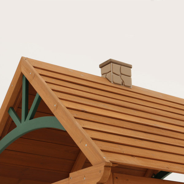 Roof details of the wooden playset