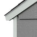 handy home shed roof overhang close up view in white background