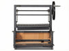 Sunterra Pro Series 36 inch built-in Santa Maria grill with single grate, shown from a different angle.