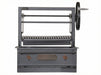 Sunterra Pro Series 36-inch built-in Santa Maria grill with single grate, shown from the front on a stainless steel island.