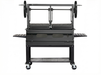 Sunterra Pro Series 48 inch Santa Maria grill showing split grate design and sturdy cart detail on the outdoor base.