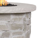 Scottsdale fire pit table GFRC stacked stone texture detail close up