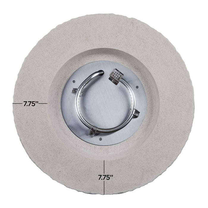 Scottsdale fire pit table 14 inch stainless steel round burner with lava rock