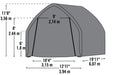 ShelterLogic Garage-in-a-Box SUV/Truck 13' x 20' dimensions sketch