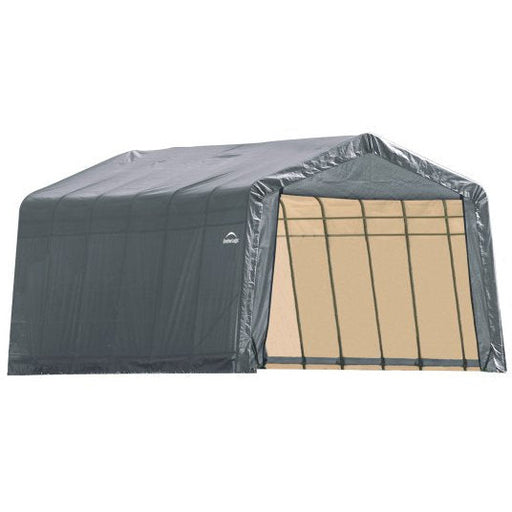 ShelterLogic ShelterCoat 13 x 28 ft. Garage Peak Roof Gray portable garage shelter