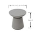 Elementi Kylix Series large side table in space grey with dimensions showing 50.8 cm height and width.