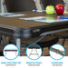 Detail of single-piece surface and locking ring on Lifetime 4 Pack 6-Foot Rectangle Nesting Table 480350