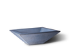 Slick Rock Square Small 30 in. low tapered square concrete planter in denim blue
