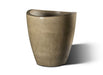 Slick Rock Wave Tall 38 in. tall concrete planter with wave rim in khaki tan