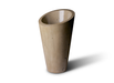 Slick Rock Bouquet Slim tall tapered concrete planter with angled rim in taupe