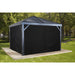 Sojag 12 x 12 ft Black Curtain for South Beach or Valencia Gazebos. This premium black curtain provides privacy and shade for your outdoor living space. Made of strong spun polyester fabric, it includes hooks for easy installation