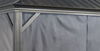 Sojag 12 x 16 ft Grey Curtains for Monaco, Messina, or Mykonos Gazebos attached