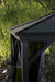 Close-up image of the corner roof of the Sojag BBQ Ventura Grill Gazebo 5 x 8 ft., showing its galvanized steel construction.
