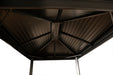 Close-up of Sojag BBQ Ventura Gazebo roof with a hook, highlighting galvanized steel panels with powder coating and integrated hanging solution.