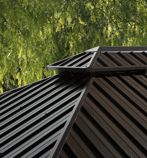 Sojag Genova II Double Roof Gazebo 12 x 16 ft Dark Brown