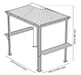 Sojag Mykonos 5 ft. x 8 ft. Light Gray Grill Gazebo Technical Drawing with Dimensions