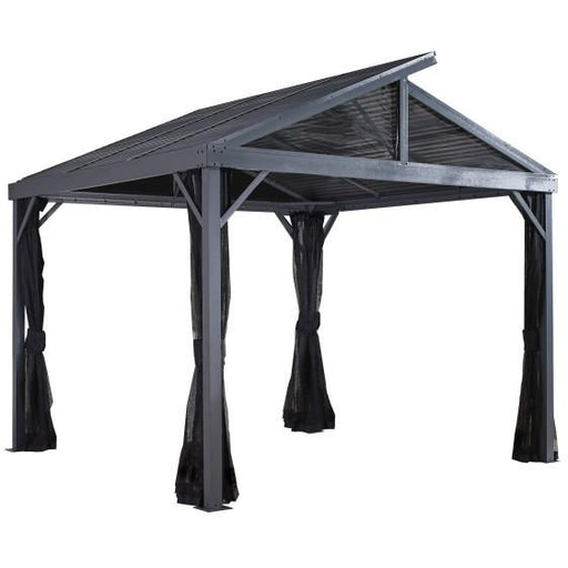 Sojag Sanibel II Gazebo 8x8 ft standalone view on a white background, showcasing the elegant structure and design