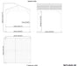 Technical drawing of the Sojag Sanibel II Gazebo 8x8 ft with detailed specifications and measurements, perfect for understanding the gazebo's size and space requirements.