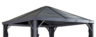 Close-up of Black Metal Roof on Sojag Sanibel 10 x 10 ft. Gazebo on a white background