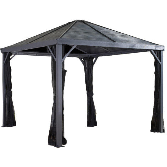 Sojag Sanibel 8 x 8 ft. Black Gazebo on White Background