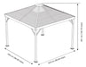 Sojag Sanibel 8 x 8 ft. Gazebo Technical Drawing with Dimensions