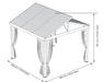 Line drawing of the Sojag Sanibel II Gazebo 10 x 10 ft. with dimensions