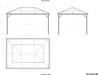 Blueprint of Sojag Verona Gazebo 10x14 ft showcasing the structural design and framework details