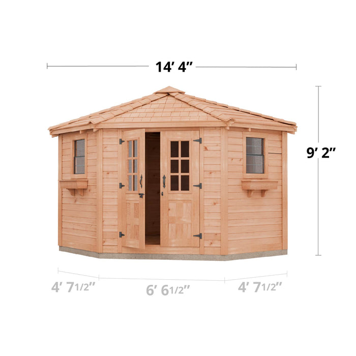 Penthouse Garden Shed 9x9 | Your Unique 5 Sided Shed - Shop Now ...