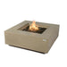Square Concrete Fire Pit Table OFG411SY with flames