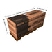 Lifetime 15x8 ft. storage shed shipping boxes stacked on a pallet with dimensions labeled.