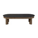 Stratton 55 outdoor coffee table side profile wood-look frame