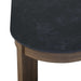 Stratton coffee table sintered stone surface and aluminum frame detail close up
