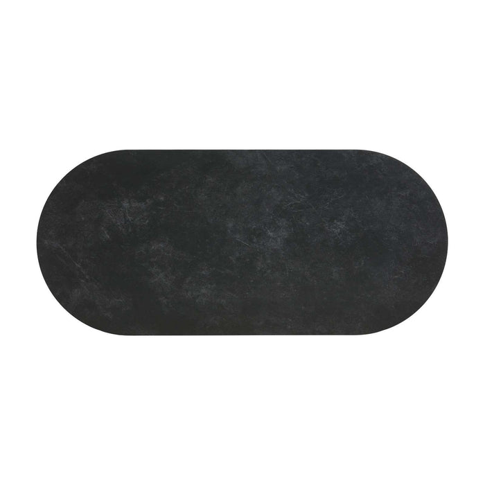 Stratton outdoor coffee table sintered stone tabletop top down view