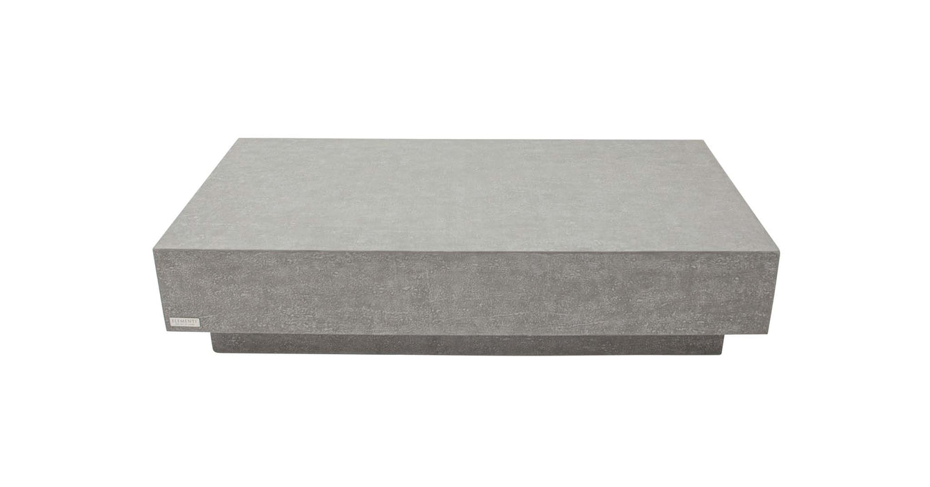 A studio shot of the Elementi Tevere Series Rectangle Large Coffee Table in Space Grey, highlighting its large, minimalist design.