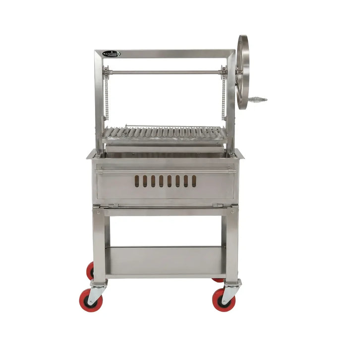 Sunterra Santa Maria 36-inch single cart grill in stainless steel, shown from a front-facing angle on its own stand.