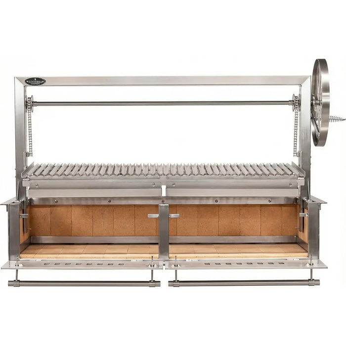 Sunterra Santa Maria 60 inch single stainless built-in grill, Outdoor Santa Maria Series unit shown from a front angle.