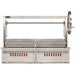 Sunterra Santa Maria 60 inch single stainless steel built-in grill shown from a straight-on outdoor kitchen view.