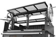 Sunterra outdoor top resting shelf mounted above the carbon flywheels, offering a sleek spot for storage or display.