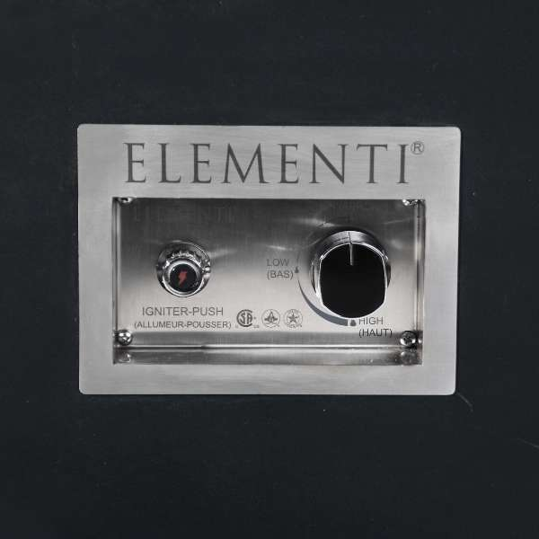 Elementi Plus Marble Porcelain Fire Table switch