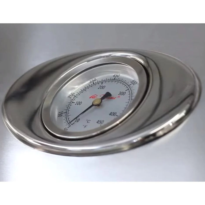 4 ft BBQ Island stainless steel grill temperature gauge